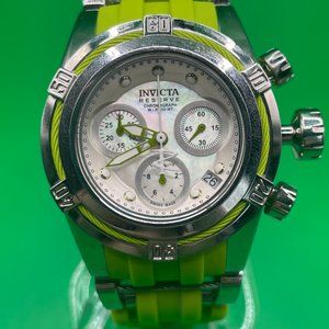 Invicta Reserve Bolt Zeus with Green Band